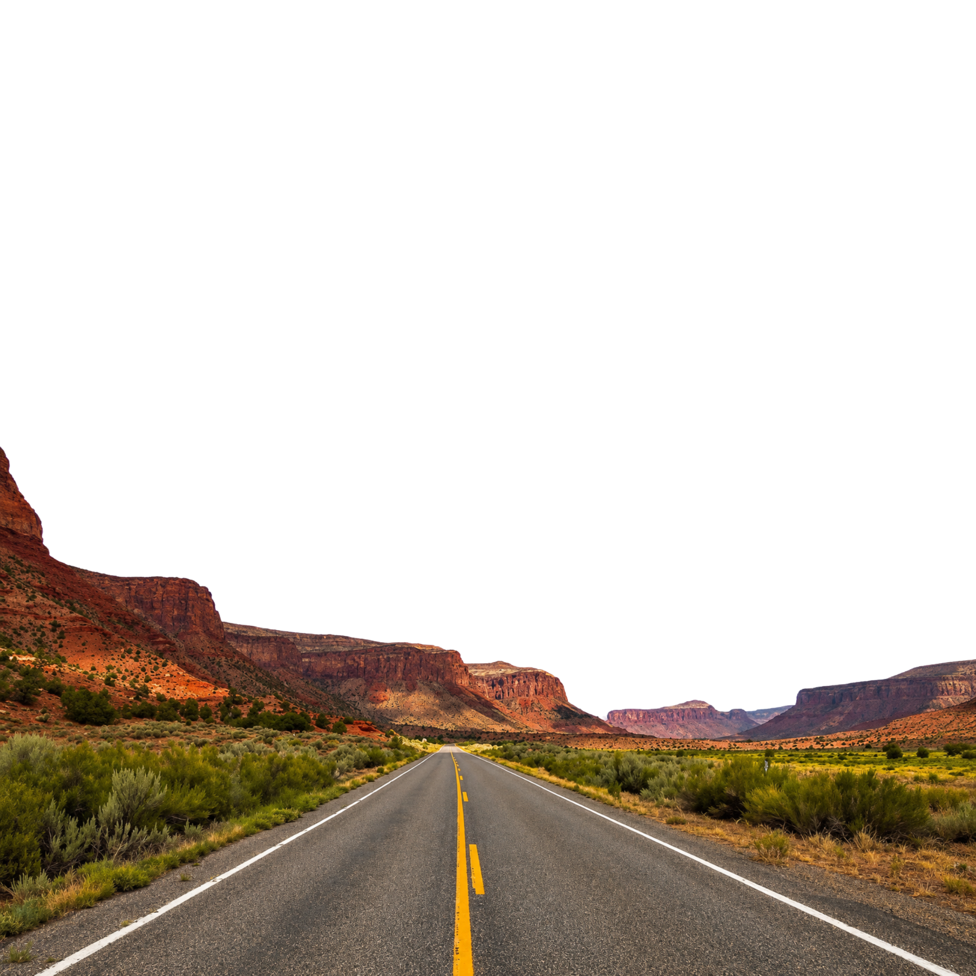 A commercial semi-truck driving on a highway with a dramatic sky in the background